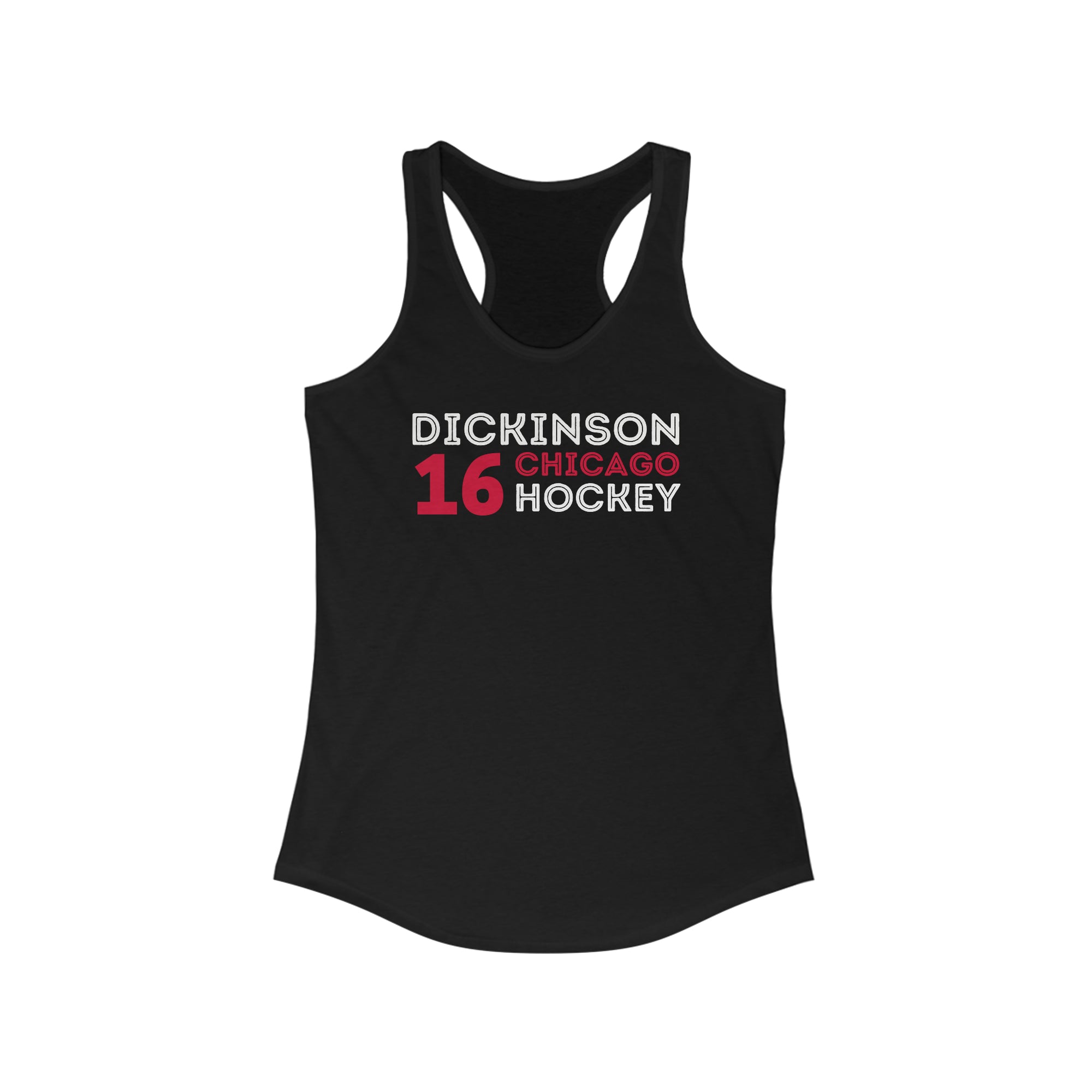 Dickinson 16 Chicago Hockey Grafitti Wall Design Women's Ideal Racerback Tank Top