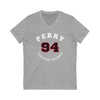 Perry 94 Chicago Hockey Number Arch Design Unisex V-Neck Tee