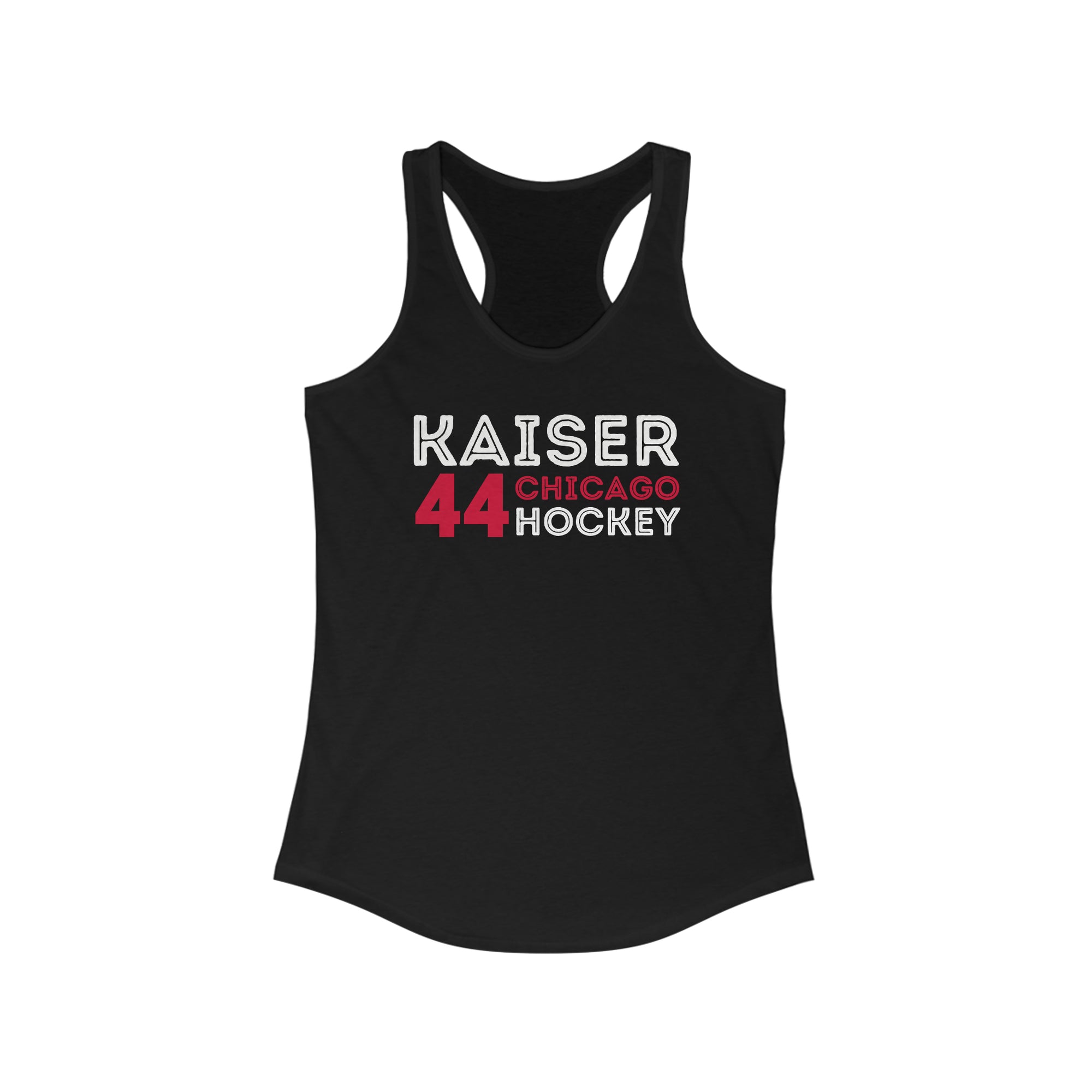 Kaiser 44 Chicago Hockey Grafitti Wall Design Women's Ideal Racerback Tank Top