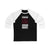 Athanasiou 89 Chicago Hockey Black Vertical Design Unisex Tri-Blend 3/4 Sleeve Raglan Baseball Shirt