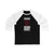 Dickinson 16 Chicago Hockey Black Vertical Design Unisex Tri-Blend 3/4 Sleeve Raglan Baseball Shirt