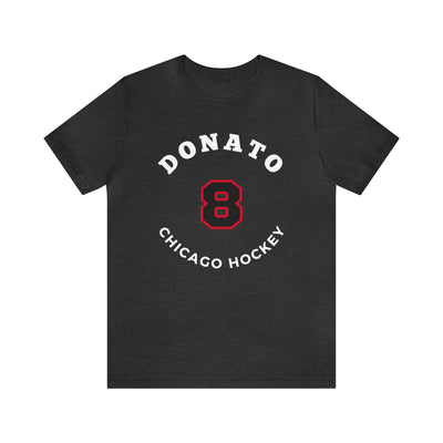 Donato 8 Chicago Hockey Number Arch Design Unisex T-Shirt