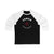 Jones 4 Chicago Hockey Number Arch Design Unisex Tri-Blend 3/4 Sleeve Raglan Baseball Shirt