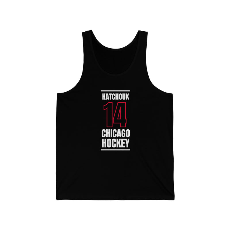 Katchouk 14 Chicago Hockey Black Vertical Design Unisex Jersey Tank Top