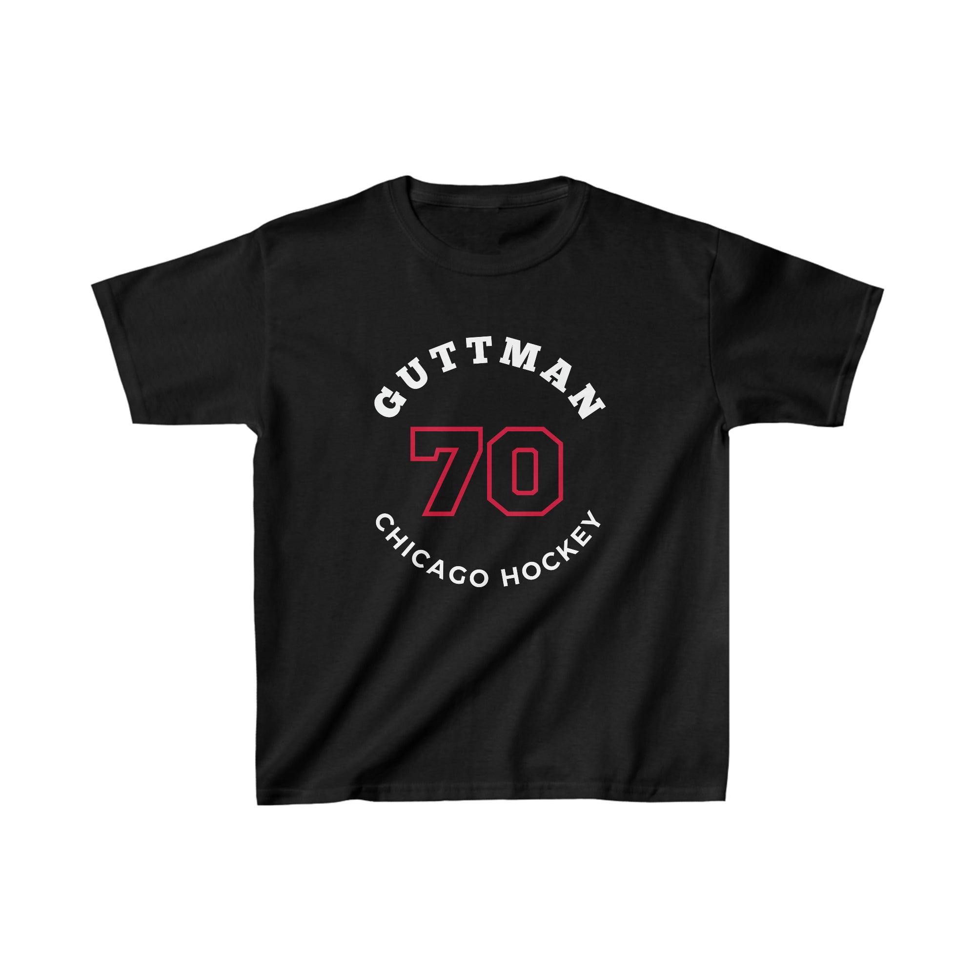 Guttman 70 Chicago Hockey Number Arch Design Kids Tee