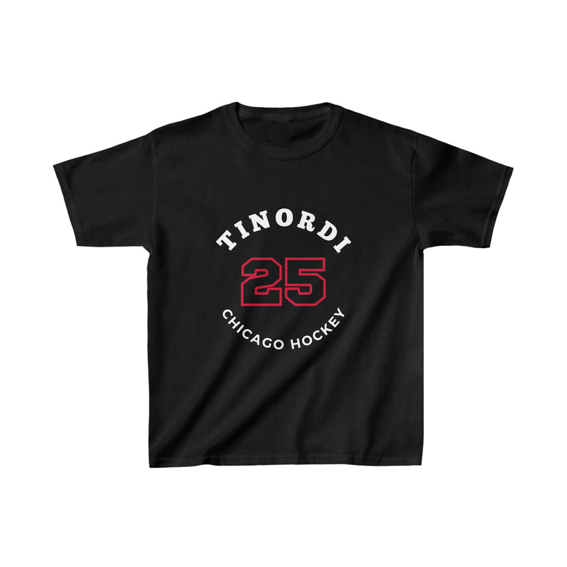 Tinordi 25 Chicago Hockey Number Arch Design Kids Tee