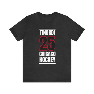 Tinordi 25 Chicago Hockey Black Vertical Design Unisex T-Shirt