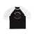 Guttman 70 Chicago Hockey Number Arch Design Unisex Tri-Blend 3/4 Sleeve Raglan Baseball Shirt