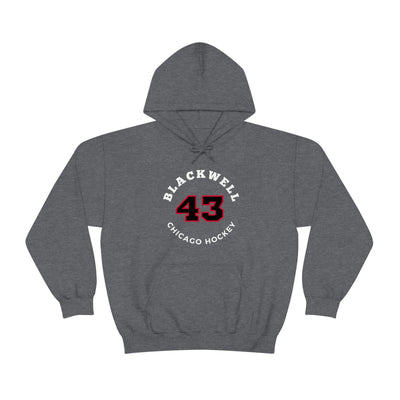 Blackwell 43 Chicago Hockey Number Arch Design Unisex Hooded Sweatshirt