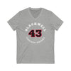 Blackwell 43 Chicago Hockey Number Arch Design Unisex V-Neck Tee