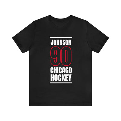 Johnson 90 Chicago Hockey Black Vertical Design Unisex T-Shirt