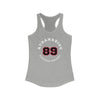 Athanasiou 89 Chicago Hockey Number Arch Design Women's Ideal Racerback Tank Top