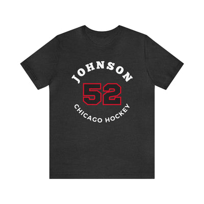 Johnson 52 Chicago Hockey Number Arch Design Unisex T-Shirt