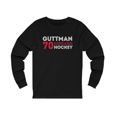Guttman 70 Chicago Hockey Grafitti Wall Design Unisex Jersey Long Sleeve Shirt