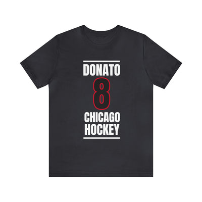 Donato 8 Chicago Hockey Black Vertical Design Unisex T-Shirt