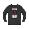 Guttman 70 Chicago Hockey Black Vertical Design Unisex Jersey Long Sleeve Shirt