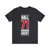 Hall 71 Chicago Hockey Red Vertical Design Unisex T-Shirt
