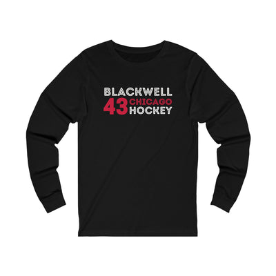 Blackwell 43 Chicago Hockey Grafitti Wall Design Unisex Jersey Long Sleeve Shirt