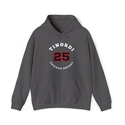 Tinordi 25 Chicago Hockey Number Arch Design Unisex Hooded Sweatshirt