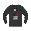 Hall 71 Chicago Hockey Black Vertical Design Unisex Jersey Long Sleeve Shirt