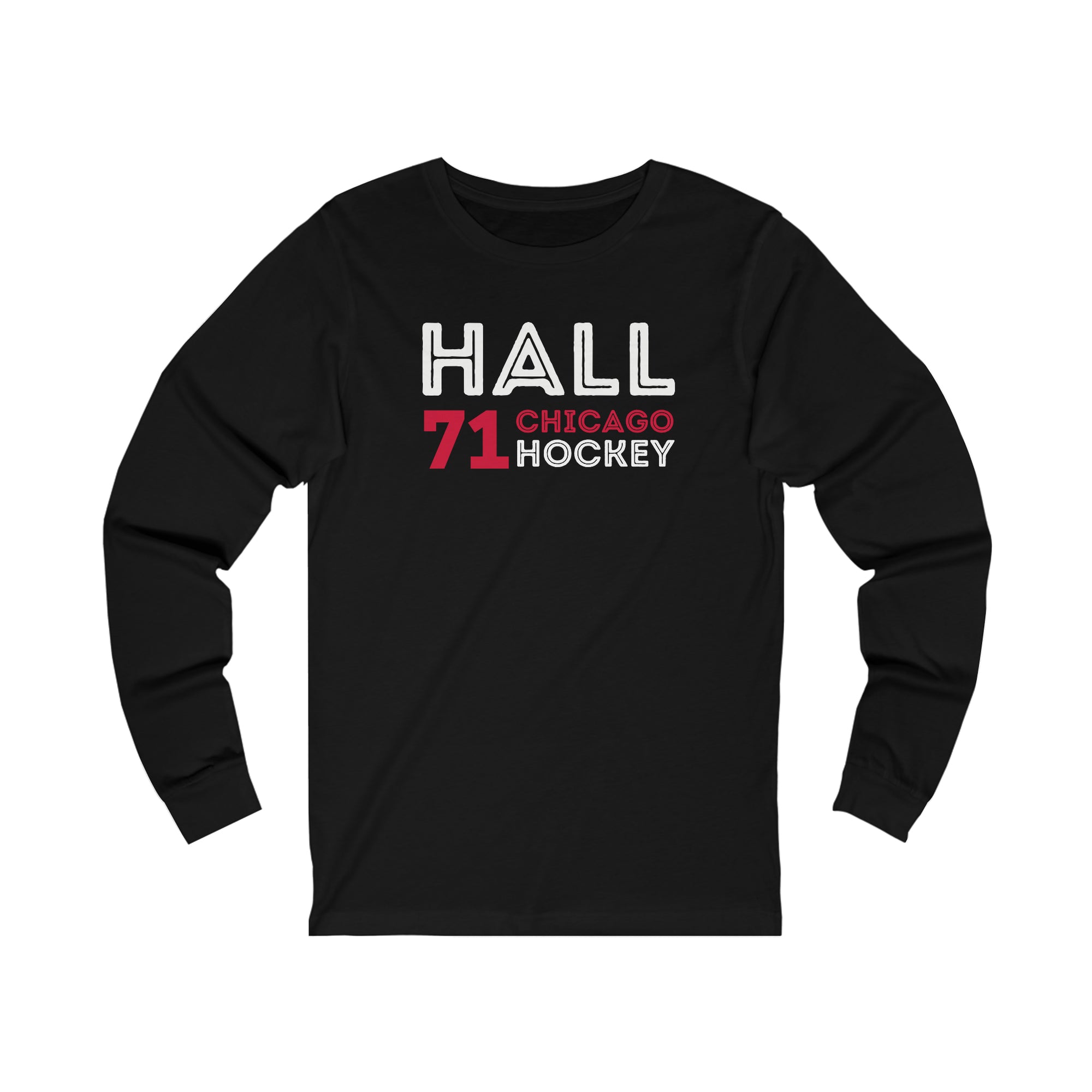 Hall 71 Chicago Hockey Grafitti Wall Design Unisex Jersey Long Sleeve Shirt