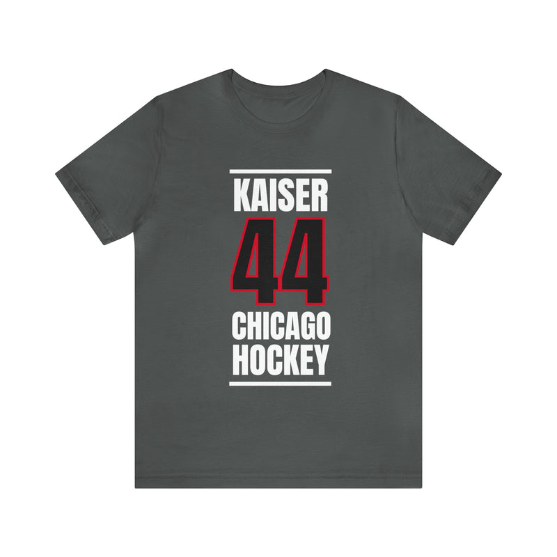 Kaiser 44 Chicago Hockey Black Vertical Design Unisex T-Shirt