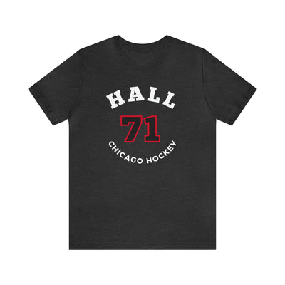 Hall 71 Chicago Hockey Number Arch Design Unisex T-Shirt