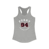 Perry 94 Chicago Hockey Number Arch Design Women's Ideal Racerback Tank Top
