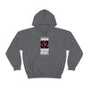 Johnson 52 Chicago Hockey Black Vertical Design Unisex Hooded Sweatshirt