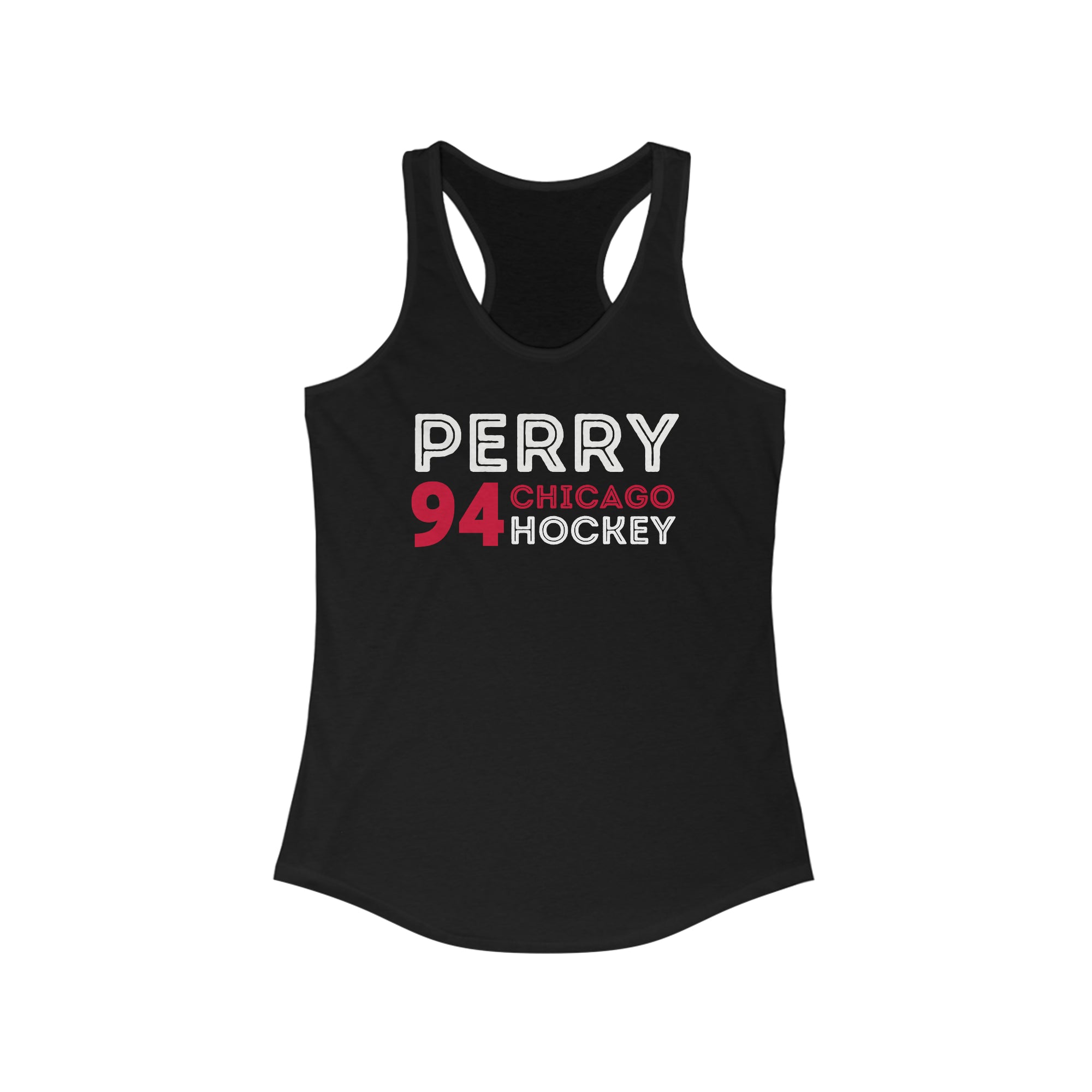 Perry 94 Chicago Hockey Grafitti Wall Design Women's Ideal Racerback Tank Top