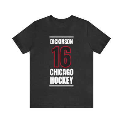 Dickinson 16 Chicago Hockey Black Vertical Design Unisex T-Shirt