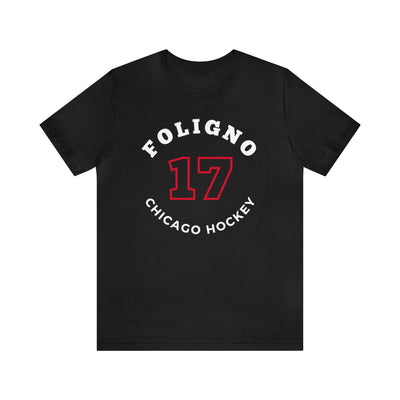 Foligno 17 Chicago Hockey Number Arch Design Unisex T-Shirt