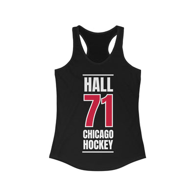 Hall 71 Chicago Hockey Red Vertical Design Women's Ideal Racerback Tank Top