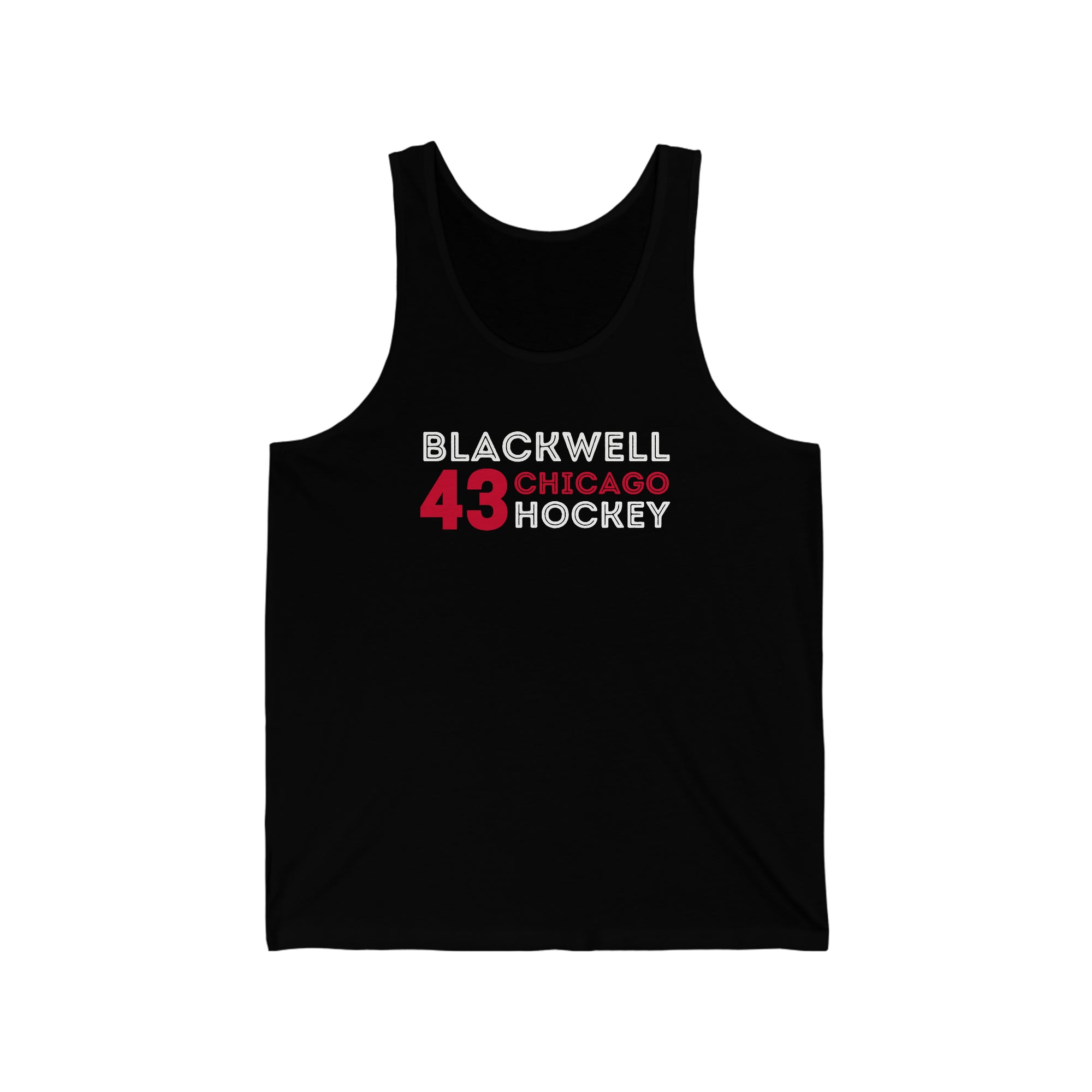 Blackwell 43 Chicago Hockey Grafitti Wall Design Unisex Jersey Tank Top