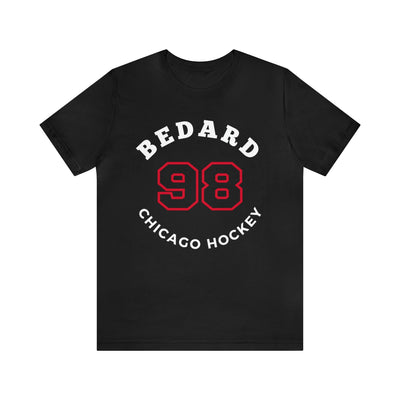 Bedard 98 Chicago Hockey Number Arch Design Unisex T-Shirt