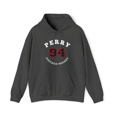 Perry 94 Chicago Hockey Number Arch Design Unisex Hooded Sweatshirt