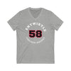 Entwistle 58 Chicago Hockey Number Arch Design Unisex V-Neck Tee