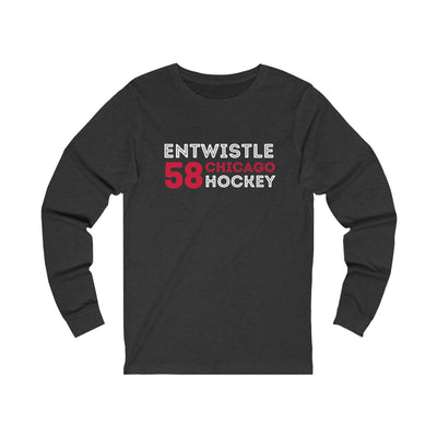 Entwistle 58 Chicago Hockey Grafitti Wall Design Unisex Jersey Long Sleeve Shirt