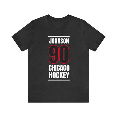 Johnson 90 Chicago Hockey Black Vertical Design Unisex T-Shirt