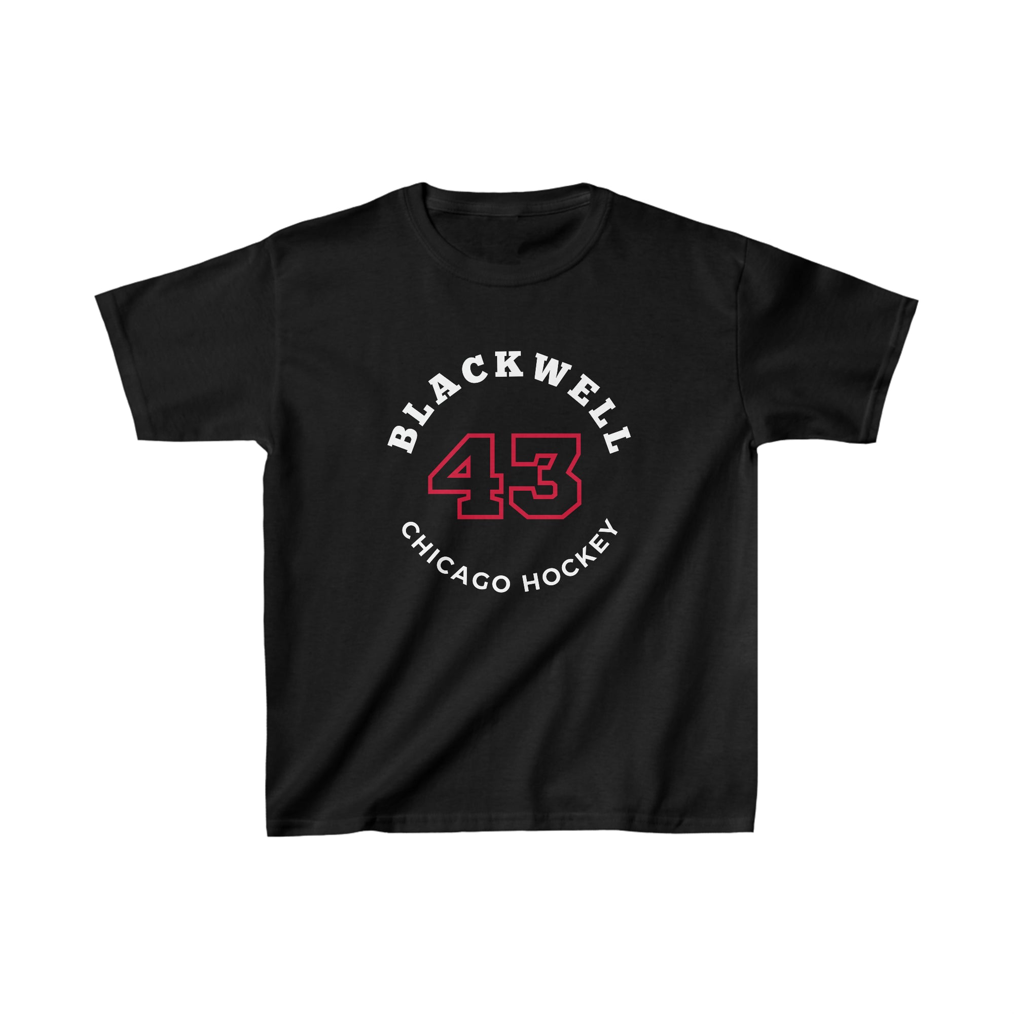 Blackwell 43 Chicago Hockey Number Arch Design Kids Tee