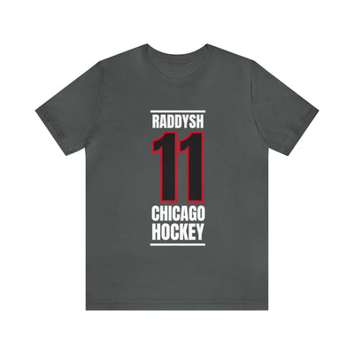 Raddysh 11 Chicago Hockey Black Vertical Design Unisex T-Shirt