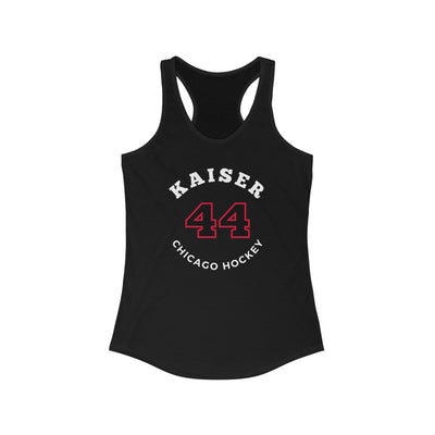 Kaiser 44 Chicago Hockey Number Arch Design Women's Ideal Racerback Tank Top