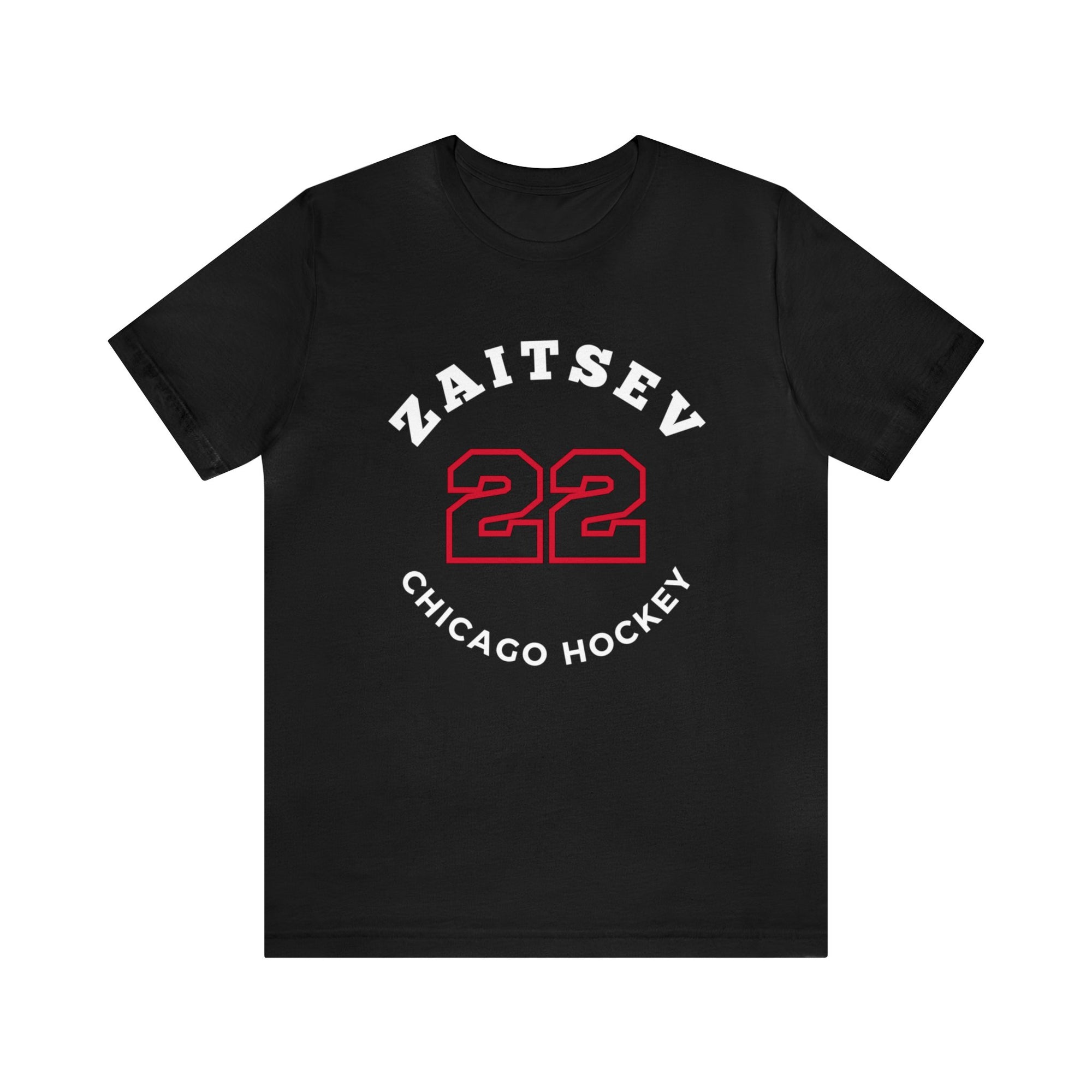 Zaitsev 22 Chicago Hockey Number Arch Design Unisex T-Shirt