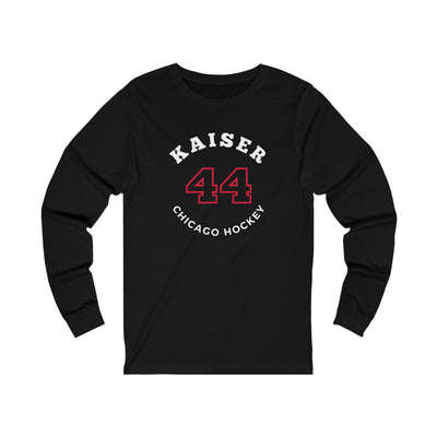 Kaiser 44 Chicago Hockey Number Arch Design Unisex Jersey Long Sleeve Shirt
