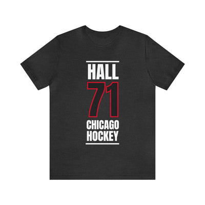 Hall 71 Chicago Hockey Black Vertical Design Unisex T-Shirt