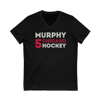 Murphy 5 Chicago Hockey Grafitti Wall Design Unisex V-Neck Tee