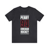 Perry 94 Chicago Hockey Black Vertical Design Unisex T-Shirt