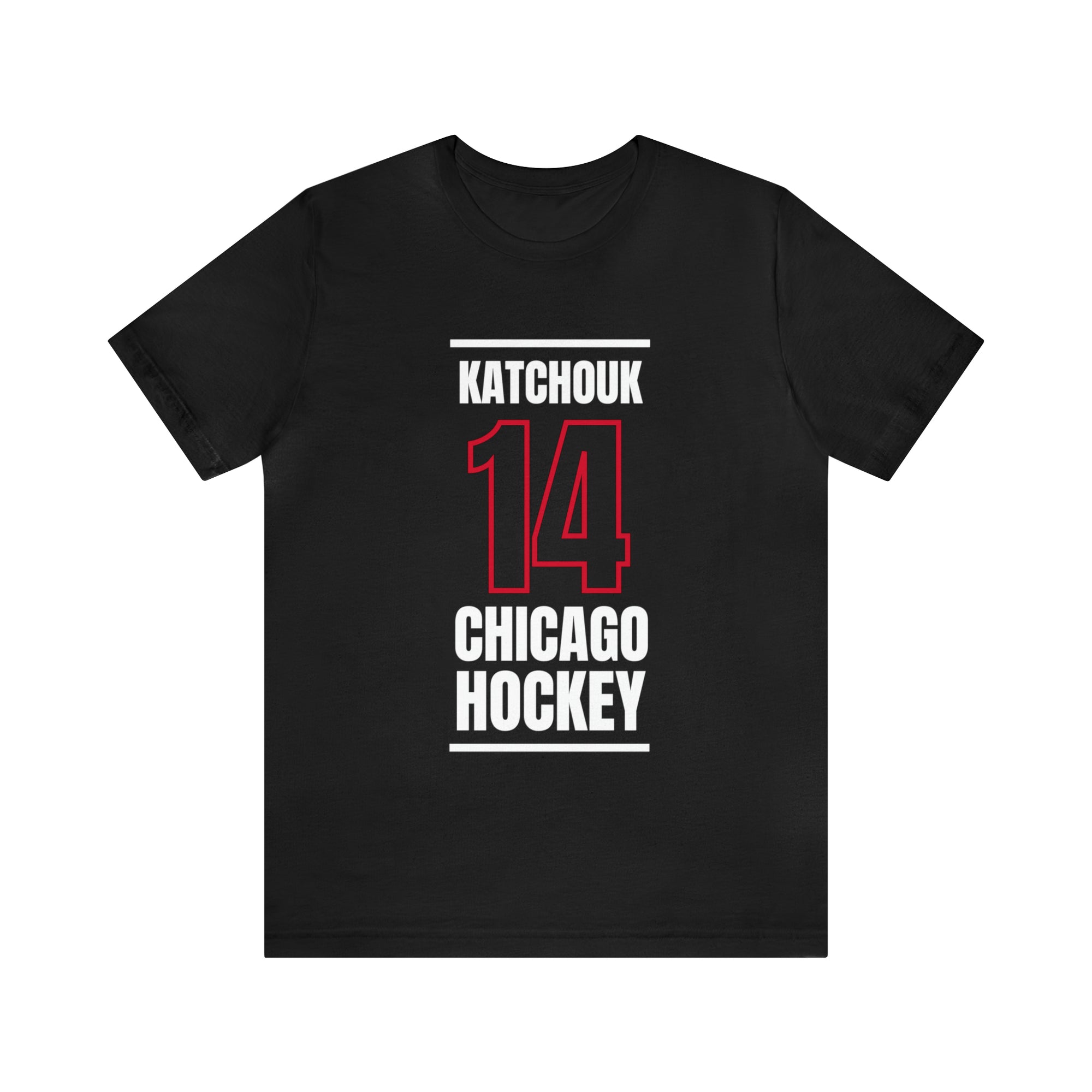 Katchouk 14 Chicago Hockey Black Vertical Design Unisex T-Shirt