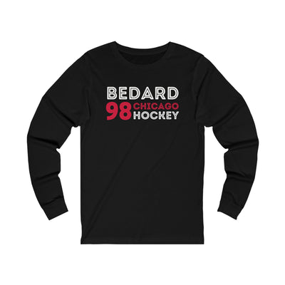 Bedard 98 Chicago Hockey Grafitti Wall Design Unisex Jersey Long Sleeve Shirt