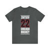 Zaitsev 22 Chicago Hockey Black Vertical Design Unisex T-Shirt